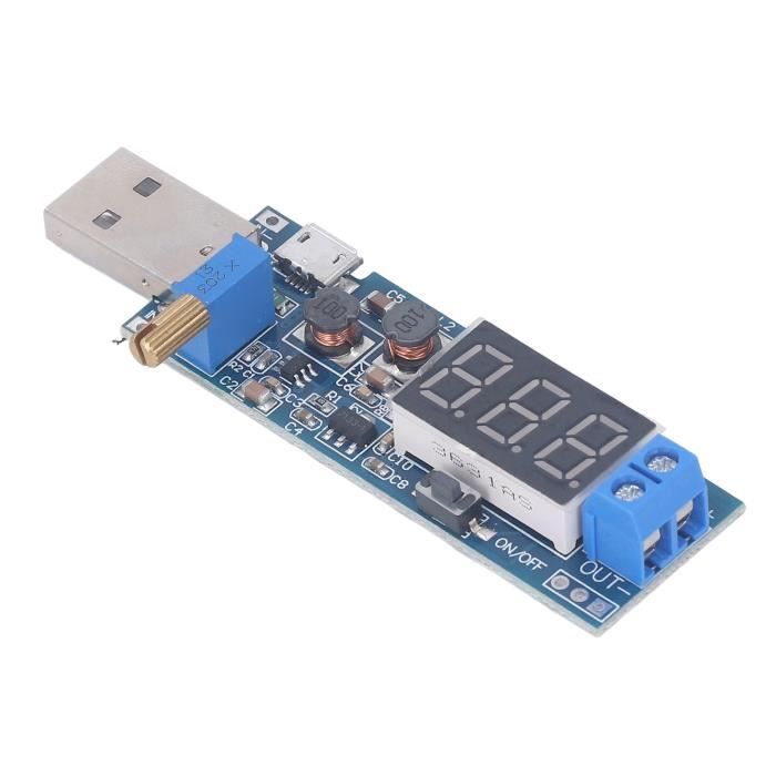 Module Convertisseur DC-DC Abaisseur - Double USB, Entrée 6-24V Vers Sortie 5.2V 3A, Pour Alimentation Téléphone Voiture