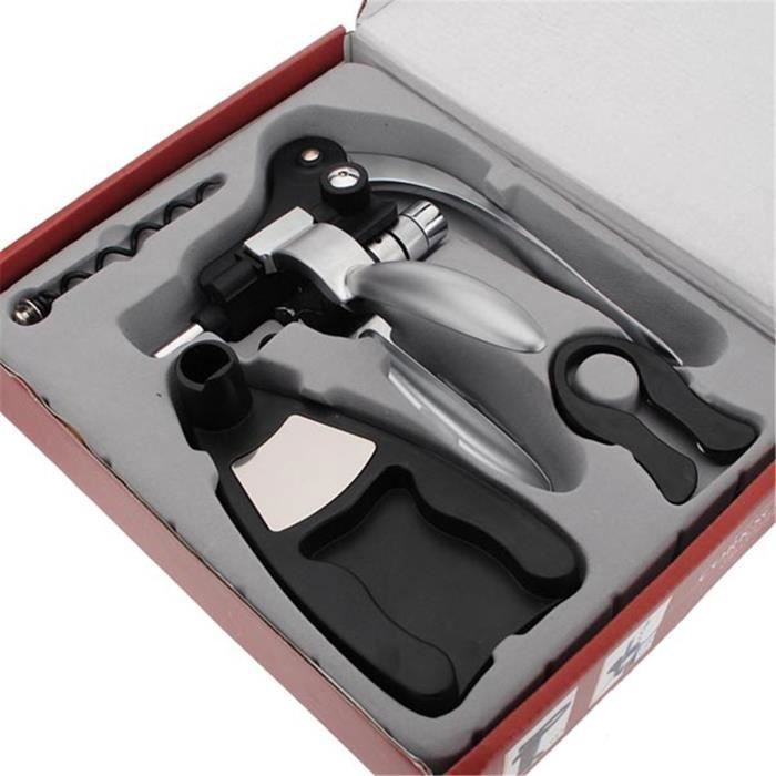 Mereza Tire-bouchon Ergonomique Ailé Premium – Ouvre-bouteille En Acier Inox, Coffret Cadeau Élégant Français