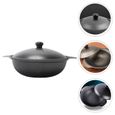 1 Pc Strong Cast Iron Yellow Stewed Chicken Rice Pot With Lid batterie de cuisine cuisson des aliments-3