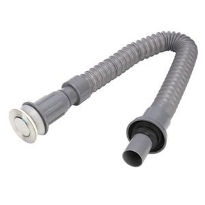 Kit De Vidange Pour évier De Cuisine Et Salle De Bain - Tuyau Flexible Avec Siphon Et Crépine - Gris - Adaptable - 3
