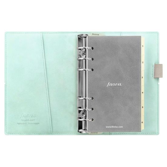 Filofax Organiseur Personnel Domino Gris - Agenda Semainier 2025 En Cuir Synthétique Élégant