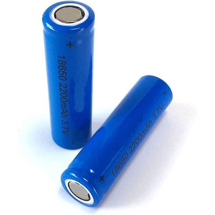 18650 Piles Rechargeables, 3.7V Li-ION Batterie 2200mAh Pleine