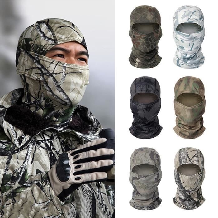 Cagoule Masque De Ski Camouflage – Homme/Femme, Polaire, Taille 38x22cm