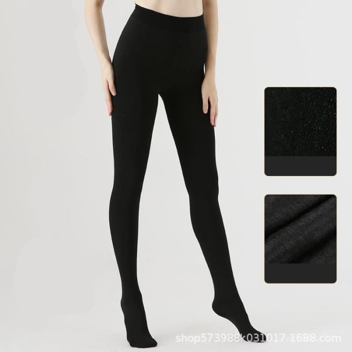 Collant Chaud Femme Hiver Extensibles Translucide Epais Polaire Opaque  Leggings Taille Haute Thermique [80g,Noir Uni Pied Plein] Noir - Cdiscount  Chaussures