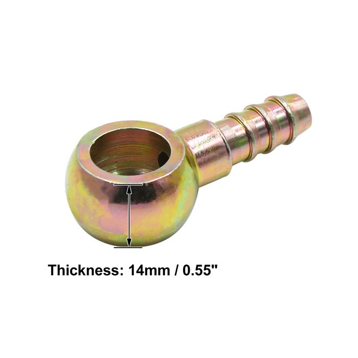 SOURCING MAP 8mm ID Barbillon tuyau 14mm Raccord banjo Adaptateur de