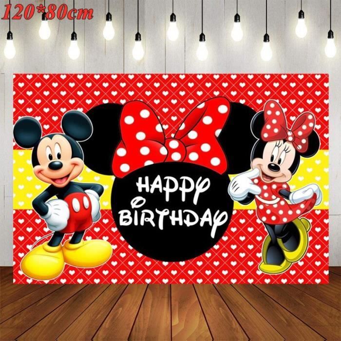 Décoration d'éventail en papier pour fête d'anniversaire Mickey Mouse  Forever, paq. 17