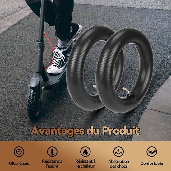 Lot Chambres à Air 60/70-6,5 Épaisses – Pour Trottinette Électrique Ninebot Max G30 – Anti-Crevaison & Confort Optimal