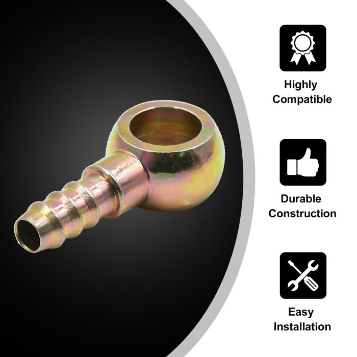 SOURCING MAP 8mm ID Barbillon tuyau 14mm Raccord banjo Adaptateur de