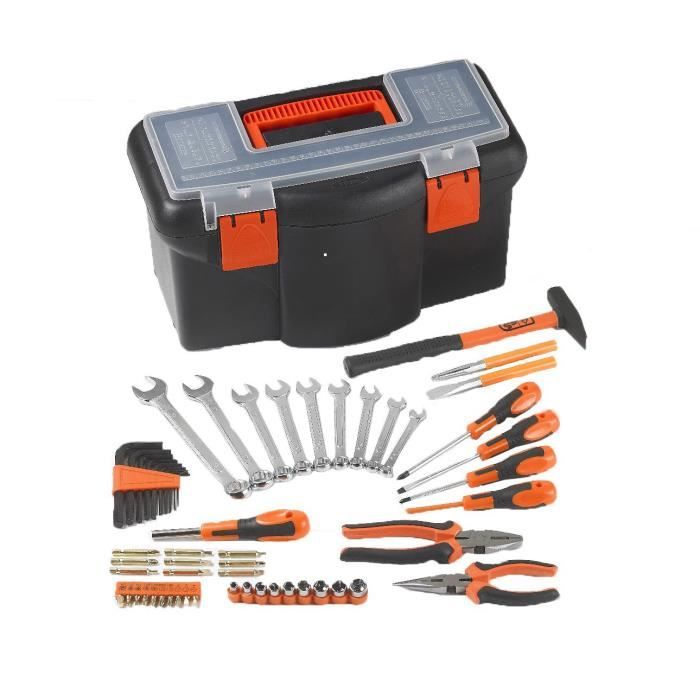 TOOD Boite à outils 16- 42 cm avec 57 accessoires