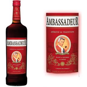APERITIF A BASE DE VIN Ambassadeur rouge 1 litre