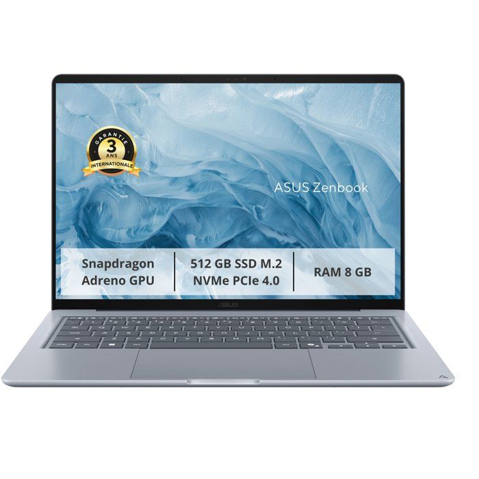 PC Portable ASUS ZenBook 14 UX3480 : Win 11 14 OLED Snapdragon X Plus RAM 8Go SSD