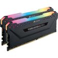 Mémoire RAM - CORSAIR - Vengeance RGB Pro DDR4 - 16GB 2x8GB DIMM - 2666 MHz  - 1.20V - Noir (CMW16GX4M2A2666C)-0