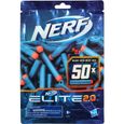 NERF Elite 2.0 Recharge de 50 fléchettes - En mousse NERF Elite 2.0 officielles - compatibles avec les Blasters NERF - Dès 8 ans-0