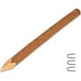 Piquet de clôture en bois de marronnier - FLORANICA - rond, écorcé et pointu - Hauteur 120 cm-0