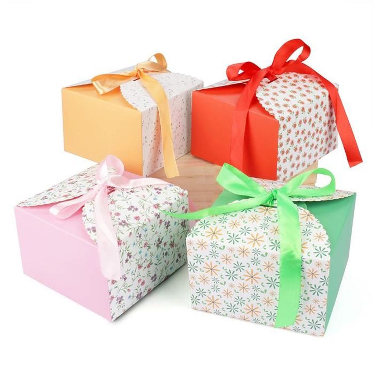 Boite Papier Kraft Avec Ruban Boite Carton Pour Multicolore Emballage Cadeau Anniversaire Naissance Gateaux Cupcake Patisseries Cdiscount Beaux Arts Et Loisirs Creatifs