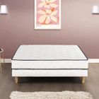 Ensemble matelas sommier 140 x 190 cm Hauteur 24 cm - ressorts ensachés - 7 zones - réversible - fabriqué en Belgique - DEKO DREAM