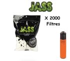 JASS PAPER 2 Sachets JASS 1000 filtres acétane pour roulée 6mm BIG BAG ( 2000 FILTRES ) + 1 briquet CLIPPER KDO