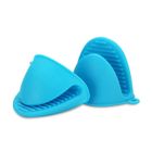 PNUATICM Lot de 2 mini gants de cuisine en silicone résistants à la chaleur, maniques pour la cuisine et la pâtisserie, bleu