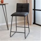 DIMEHOUSE Jelle Tabouret De Bar Industriel Anthracite