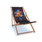 Transat en Bois de hêtre Pliable Tissu Amovible - HOLTAZ - Bouddha - Confort maximal - FullPrint