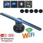 OUTAD Lecteur holographique de publicité d'hologramme d'affichage de projecteur de WiFi 3D LED - noir