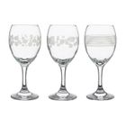 NOVASTYL - Lot de 6 verres à pied 24,5cl "Graphisme"
