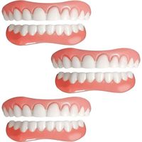 Instantanées Placages Dents Confortable Dentier Silicone Amovible Temporaires Homme et Femme Haut et Bas Fausse Dents[809]