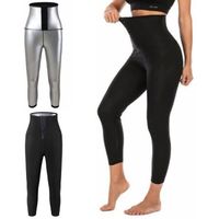 Pantalon de Sudation Femme Legging de Sudation de Sport Pantalon Taille Haute Noir pour Accélérer Transpiration Jogging Yoga