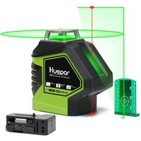 Niveau Laser Croix Vert 360° Huepar 621CG - Auto-Nivellement - Support Aimanté - Distance de 40m