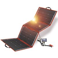 DOKIO 150W Kit Panneau solaire pliable portable monocristallin avec 2 ports USB Pour Plein air30