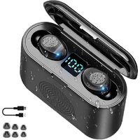 Ecouteur Bluetooth IPX7 Écouteur sans Fil Sport Étanche 3D Hi-FI Son Stéréo, Indicateur de Batterie Assistant Vocal pour iOS And,703