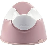 BEABA Pot d'apprentissage bébé ergonomique, poignées de préhension, joint antidérapant, facile d'entretien, old pink