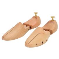 Fanguo-Façonnage de chaussures 2Pcs Bois Anti-déformation Anti-Rides Réglable Femmes Hommes Shoe Tree Keeper 43 44