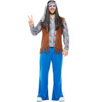 Déguisement hippie homme  Années 60, Hippie, Flower power, Décennies - Multicolore