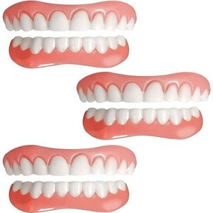 SOIN BLANCHIMENT DENTS Instantanées Placages Dents Confortable Dentier Silicone Amovible Temporaires Homme et Femme Haut et Bas Fausse Dents[809]
