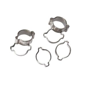 JCBIZ Lot De 50 Colliers De Serrage Pour Tuyau D'arrosage De 6,35 Mm De Diamètre Intérieur En Acier Inoxydable à Double Ressort Hélicoïdal Pour Tuyau D'arrosage De Jardin
