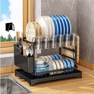 Kingrack égouttoir à Vaisselle à 2 étages, égouttoir à Vaisselle