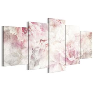 Impression Sur Toile Design Floral Rose Unique - Photo Art Mural - Style Moderne Marron - Neuf