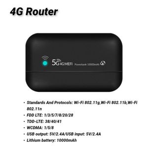 MODEM - ROUTEUR 4G - Routeur portable sans fil ata Fi Lte, mini modem, point d'accès WiFi mobile pour voiture, répéteur de po