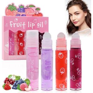 GLOSS Fruity Roll On Lip Gloss, Baume À Lèvres, 4 Pièces