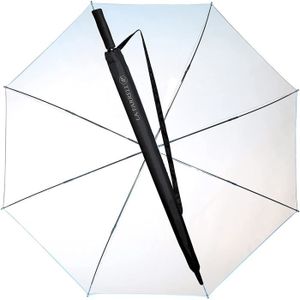 VON LILIENFELD® Parapluie Canne Diamètre 120 cm Grand Robuste Ouverture Automatique XXL 2 Personnes 16 Segments Cleo Noir