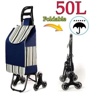 ROYWY Chariot De Courses A Roulettes Monte Escalier Caddie De Courses 40l Grande Capacite,poussette De March/é 6 Roues Caddie Panier Chariot De Magasinage Pliable Shopping Troll