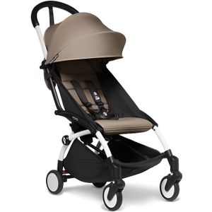 POUSSETTE  Poussette combinée - BABYZEN - YOYO² - cadre blanc - 6+ mois - Beige Taupe