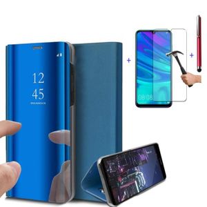LAGUI Housse de Portefeuille Compatible pour Samsung A40 Flip Coque PU /étui en Cuir pour T/él/éphone avec Fentes pour Cartes pour Samsung A40 Bleu