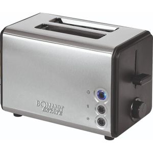 GRILLE-PAIN - TOASTER Bomann Noir/Inox Toaster automatique Grille-pain a