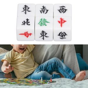 JEU SOCIÉTÉ - PLATEAU KEENSO Mahjong Dices Set Mahjong Dice, 12Pcs 6 Fac