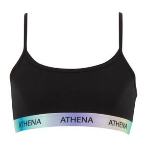 Brassière ATHENA Brassière à fines bretelles Girl Rainbow by   Fille Noir FILLE