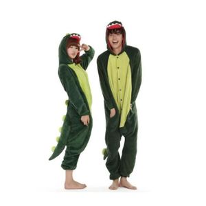 DolceTiger Unisexe Enfants Flille GarçOn Pyjama Combinaison à Capuche Mignon Animaux DéGuisement Dinosaure Cosplay Costume Ensemble De Pyjama 