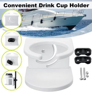 Camping Support Noir//Blanc Plastique Ajustable ET Pliable Porte-GOBELET Boisson Bouteille pour Bateau Bus Voiture PRONAVY