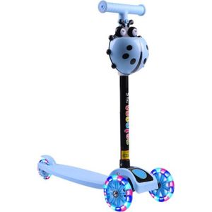 PATINETTE - TROTTINETTE Scooter pour enfants - ONEVER - 3 roues - LED - Bl